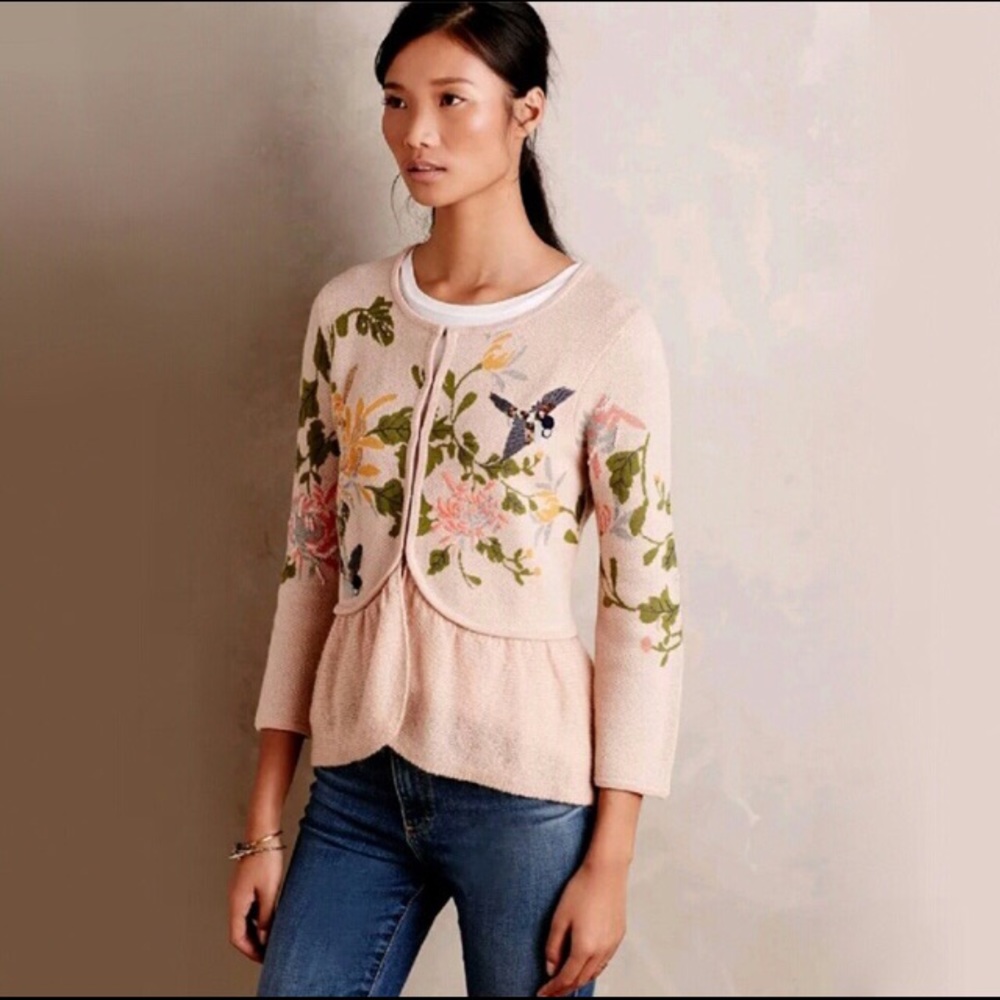 Anthropologie Moth Bird Cardigan Sweater